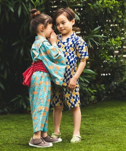 日本童裝 BE#AMS mini 日本甚平 日本和服 90-140cm 男童款/女童款 夏季 TOPS PANTS 日本夏祭慶典特輯