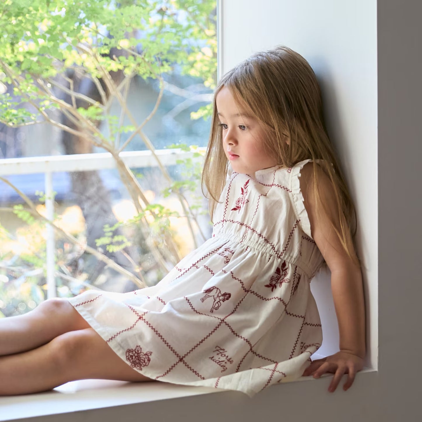 日本童裝 pe#main 印度棉圖案刺繡連身裙 80-130cm 女童款 夏季 DRESSES