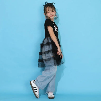 日本童裝 BDL 薄紗層疊連身裙 90-140cm 女童款 夏季 TOPS DRESSES