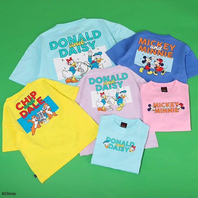 Japanese BDL x Disney parent-child print tops (80-150cm) for boys and girls (summer TOPS) 