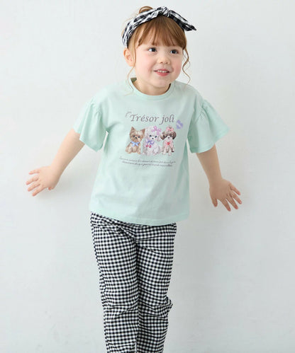 日本童裝 aF#a325 可愛動物印花上衣 90-150cm 女童款 夏季 TOPS