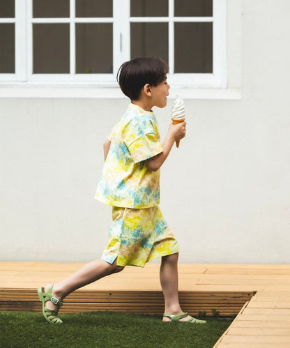 日本童裝 BE#AMS mini 扎染印花兩件套裝 90-150cm 男童款 夏季 TOPS PANTS