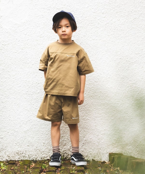 日本童裝 BE#AMS mini 防UV 水陸兩用 吸水速乾 logo字母上衣 90-130cm 男童款 TOPS 夏季 夏日玩水泳衣特輯