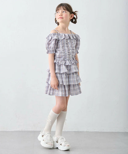 日本童裝 aF#a325 格紋短裙 110-160cm 女童款 夏季 SKIRTS