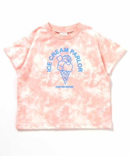 Japanese children's clothing BREEZE tie-dye ice cream top 80-140cm boys/girls summer TOPS 