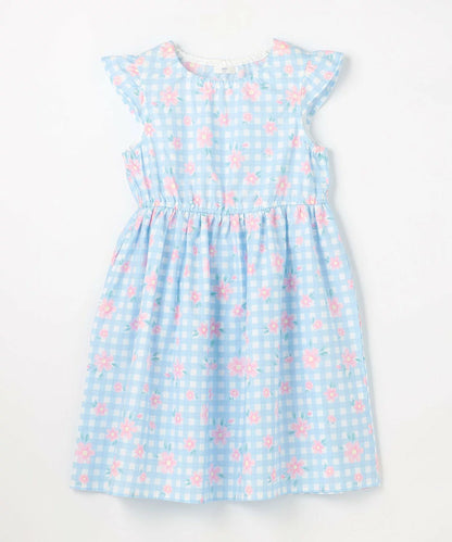 日本童裝 aF#a325 接觸冷感 全印花連身裙 90-140cm 女童款 夏季 DRESSES