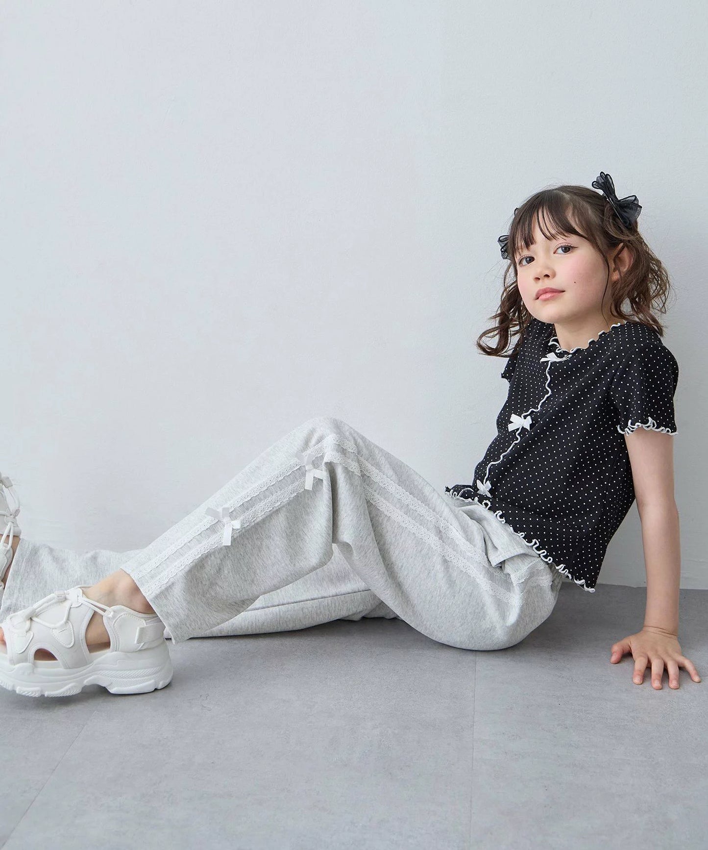 日本童裝 aF#a325 吸水速乾 蕾絲蝴蝶結運動褲 110-130cm 女童款 夏季 PANTS