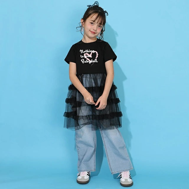 日本童裝 BDL 薄紗層疊連身裙 90-140cm 女童款 夏季 TOPS DRESSES