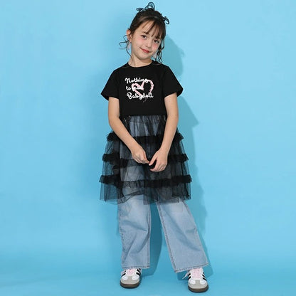 日本童裝 BDL 薄紗層疊連身裙 90-140cm 女童款 夏季 TOPS DRESSES