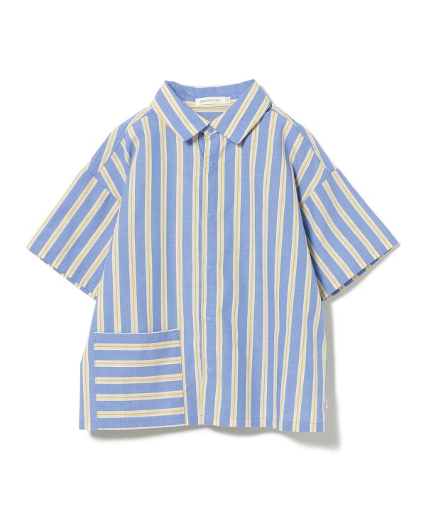 日本童裝 BE#AMS mini 條紋襯衫 90-140cm 男童款 夏季 TOPS
