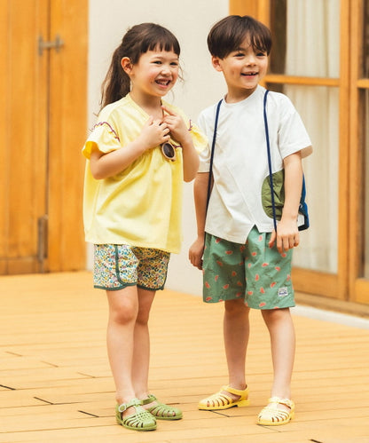 日本童裝 BE#AMS mini 水陸兩用 防水系列 碎花沙灘褲 90-140cm 女童款 PANTS 夏季 夏日玩水泳衣特輯