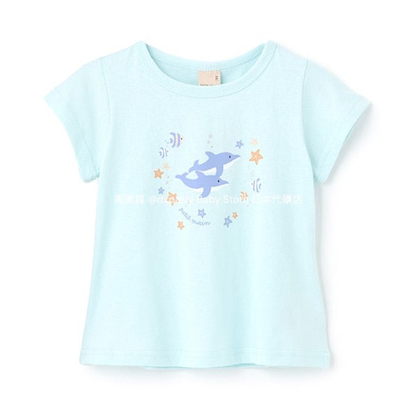 日本童裝 pe#main 可愛皺褶短袖上衣 80-130cm 女童款 夏季 TOPS