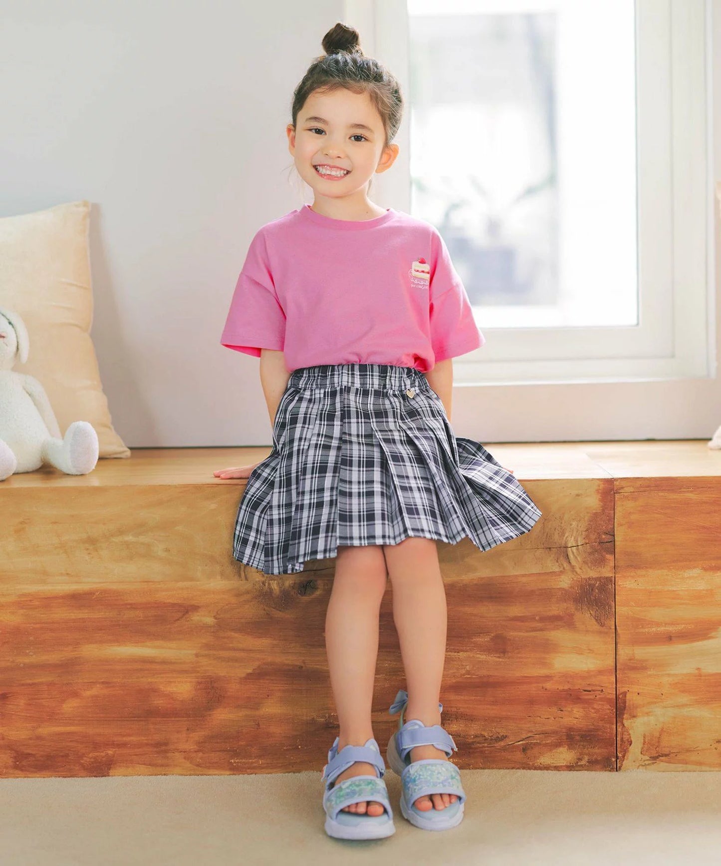 日本童裝 aF#a325 印花短袖上衣 90-150cm 女童款 夏季 TOPS