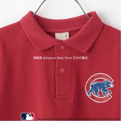 Japanese children's clothing pe#main x MLB logo embroidered polo top 80-130cm boys' summer TOPS 