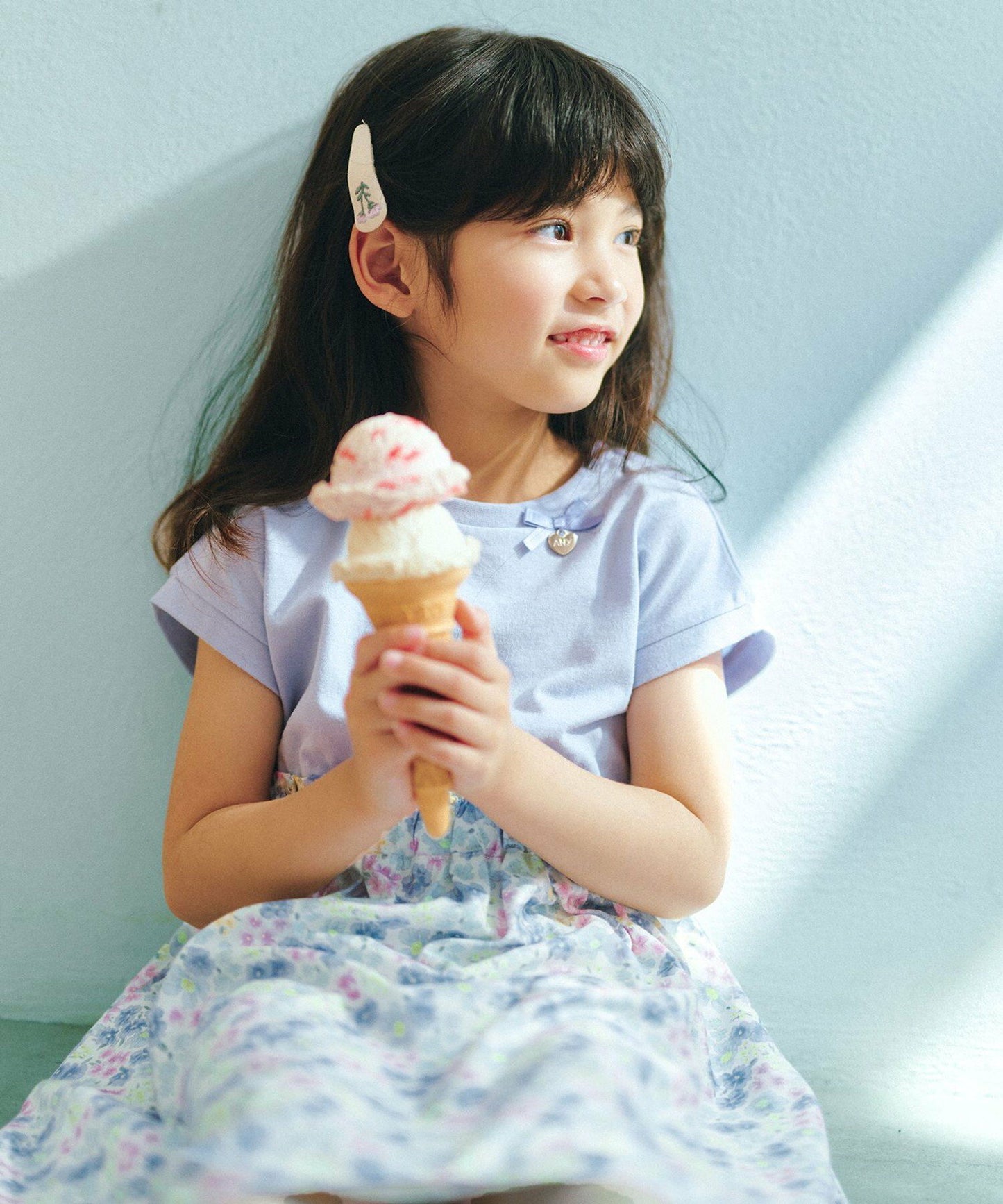日本童裝 aF#a325 接觸冷感 拼接連身裙 90-150cm 女童款 夏季 DRESSES