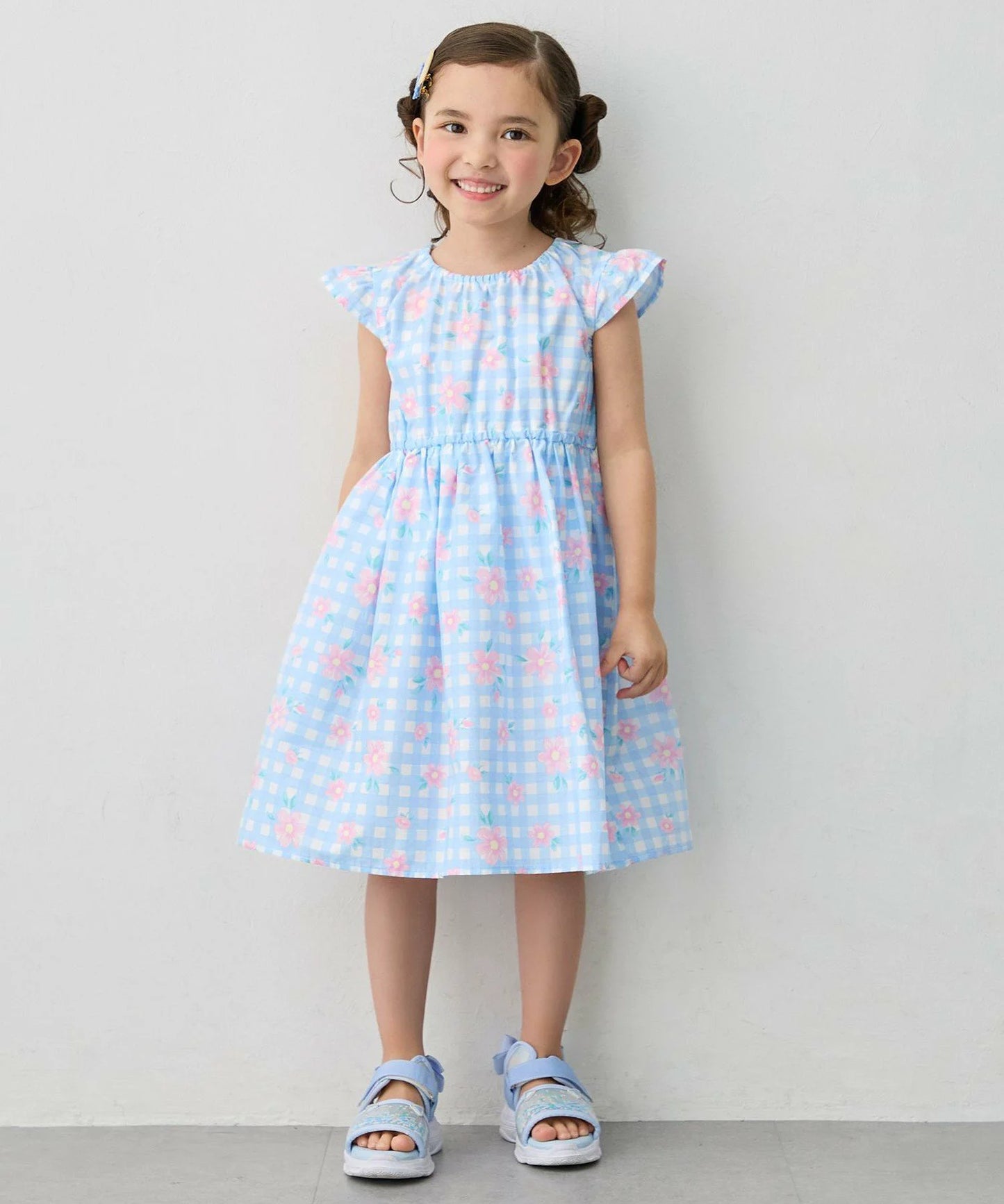 日本童裝 aF#a325 接觸冷感 全印花連身裙 90-140cm 女童款 夏季 DRESSES