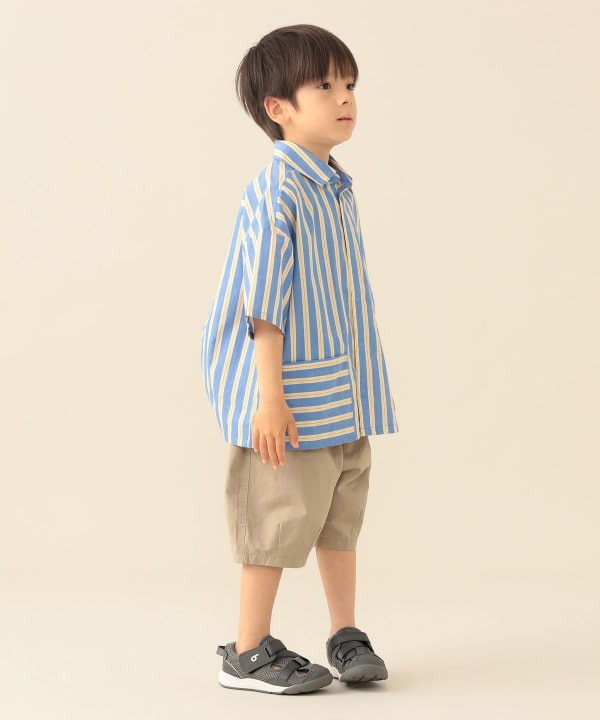 日本童裝 BE#AMS mini 條紋襯衫 90-140cm 男童款 夏季 TOPS