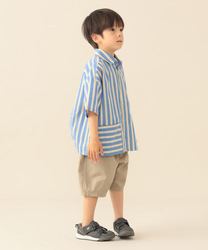 日本童裝 BE#AMS mini 條紋襯衫 90-140cm 男童款 夏季 TOPS