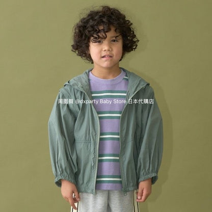 Japanese children's clothing b・R# 2Way vest with detachable sleeves (100-150cm) for boys and girls, spring and summer outerwear 