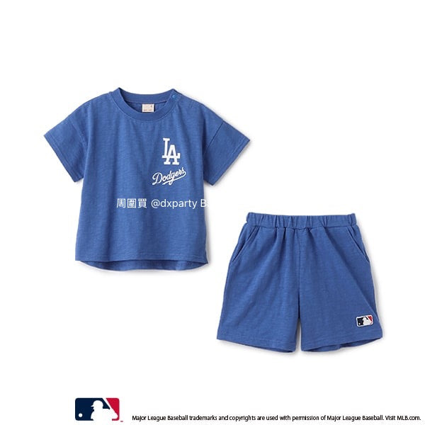 日本童裝 pe#main x MLB 兩件套裝 80-140cm 男童款 夏季 TOPS PANTS