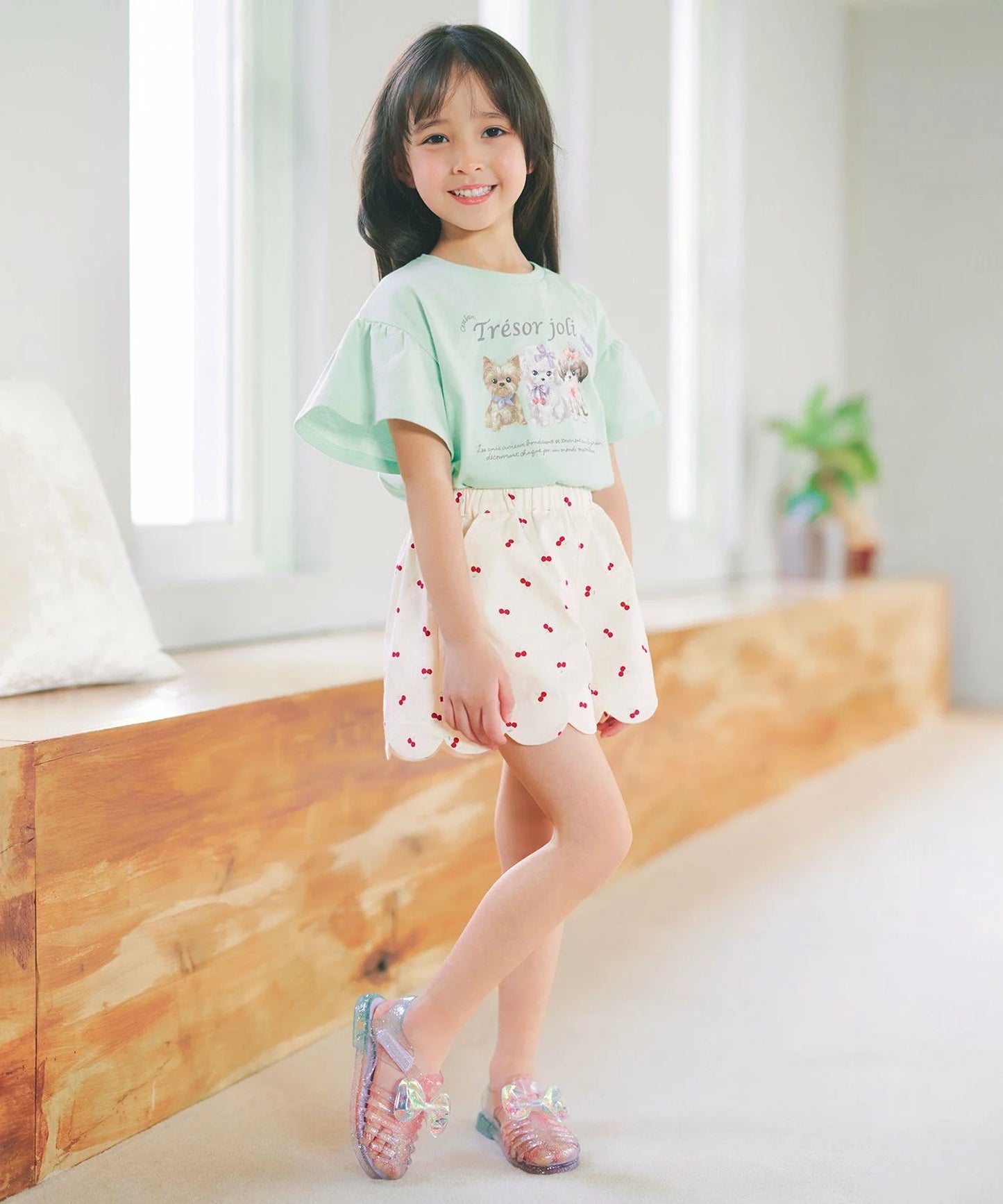 日本童裝 aF#a325 可愛動物印花上衣 90-150cm 女童款 夏季 TOPS