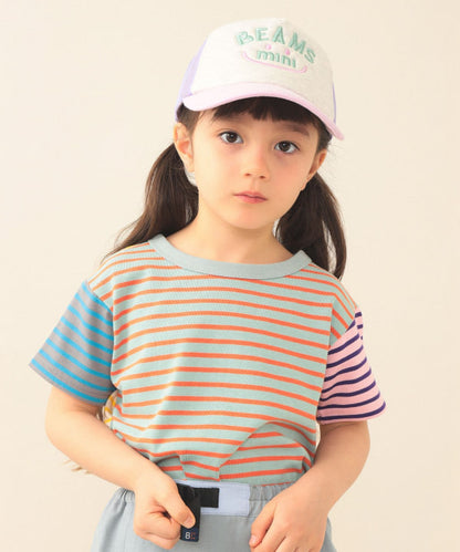 日本童裝 BE#AMS mini 條紋短袖上衣 90-140cm 女童款 夏季 TOPS