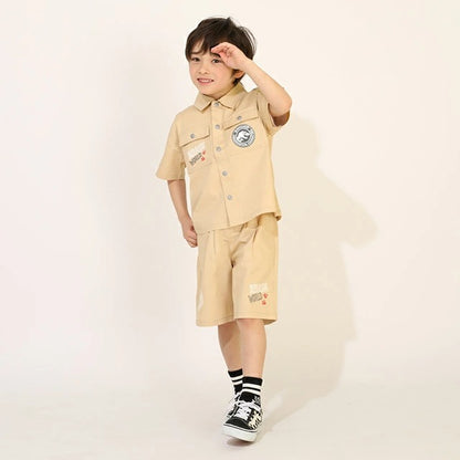 Japanese BDL x Disney parent-child print tops (80-150cm) for boys and girls (summer TOPS) 