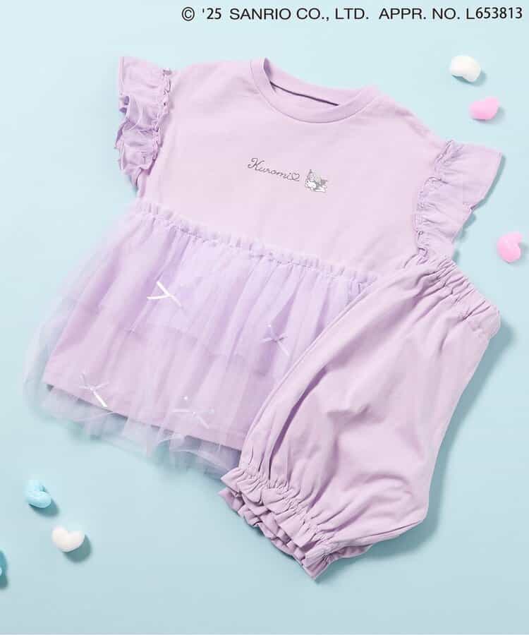 Japanese Ampersand x Sanrio Bow-knot Tulle Two-Piece Set (80-140cm) for Girls Spring TOPS PANTS (Other Brands) 