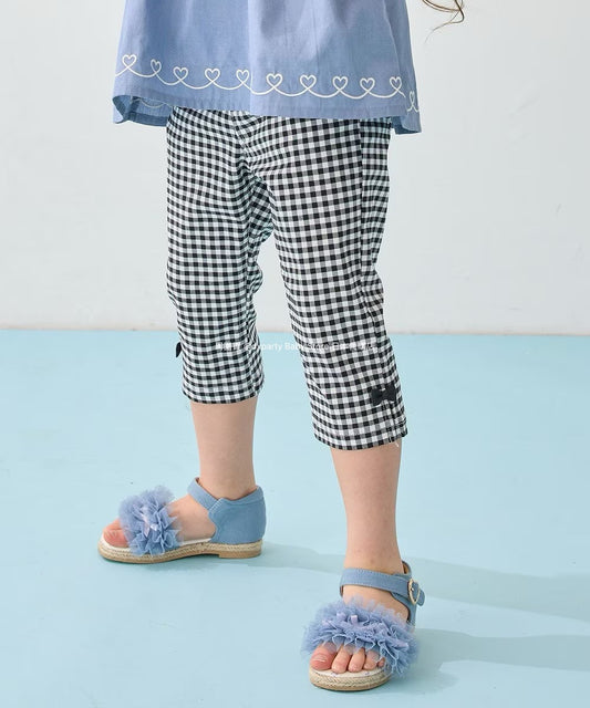 Japanese children's clothing aF#a325 contact cold stretch leggings 100-160cm girls summer PANTS 