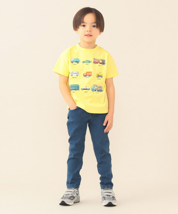 日本童裝 BE#AMS mini 工作車印花上衣 90-130cm 男童款 夏季 TOPS