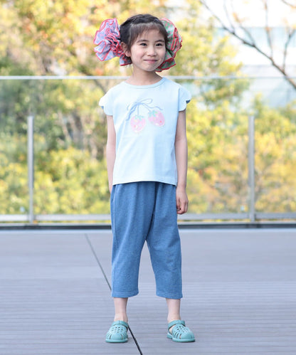 日本童裝 BE#AMS mini 士多啤梨荷葉邊上衣 90-150cm 女童款 夏季 TOPS