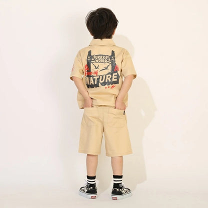 日本童裝 BDL x JURASSIC WORLD 新侏羅紀公園印花短褲 90-130cm 男童款 夏季 PANTS