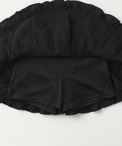 日本童裝 aF#a325 蝴蝶結皺皺短裙 110-160cm 女童款 夏季 SKIRTS