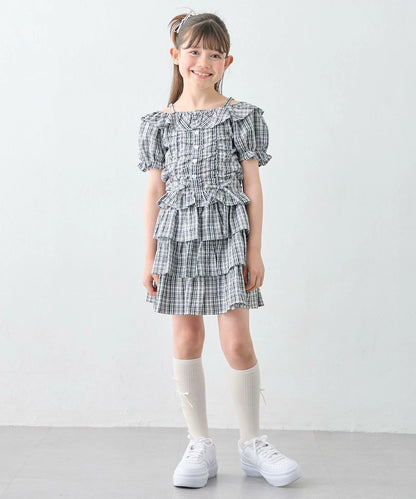 日本童裝 aF#a325 格紋短裙 110-160cm 女童款 夏季 SKIRTS