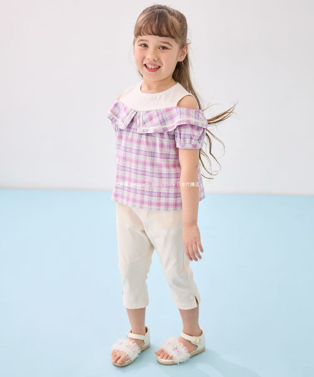 Japanese children's clothing aF#a325 contact cold stretch leggings 100-160cm girls summer PANTS 