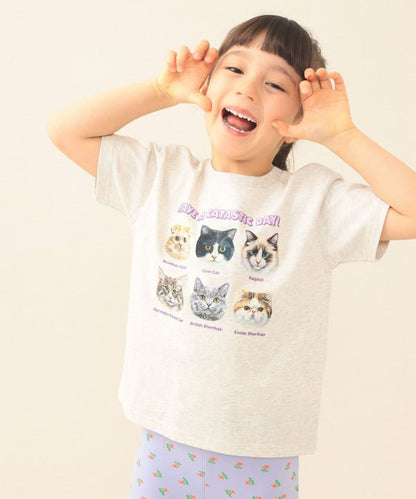 日本童裝 BE#AMS mini 狗狗猫咪印花上衣 90-140cm 男童款/女童款 夏季 TOPS