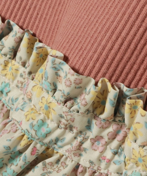 日本童裝 BE#AMS mini 碎花拼接無袖連身裙 90-150cm 女童款 夏季 DRESSES