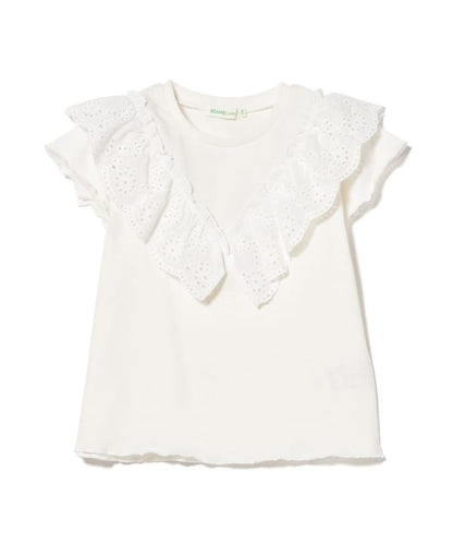 日本童裝 BE#AMS mini 棉質蕾絲上衣 90-140cm 女童款 夏季 TOPS