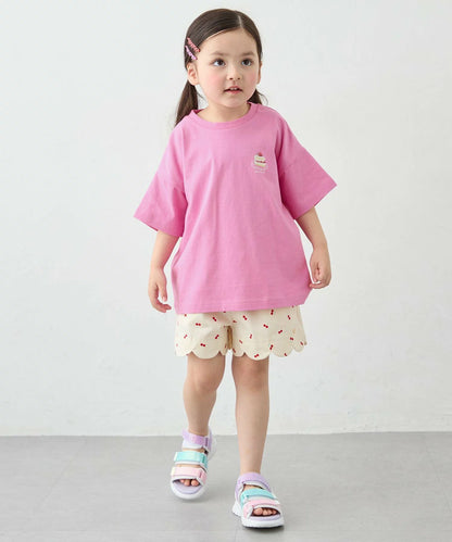 日本童裝 aF#a325 印花短袖上衣 90-150cm 女童款 夏季 TOPS