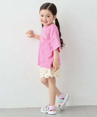 日本童裝 aF#a325 印花短袖上衣 90-150cm 女童款 夏季 TOPS