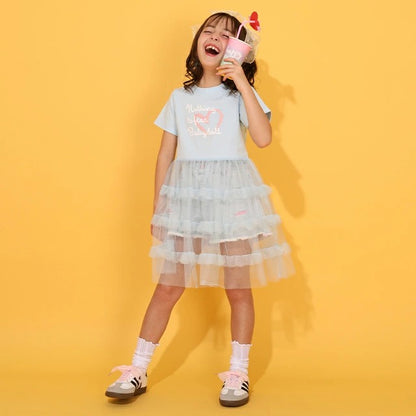 日本童裝 BDL 薄紗層疊連身裙 90-140cm 女童款 夏季 TOPS DRESSES