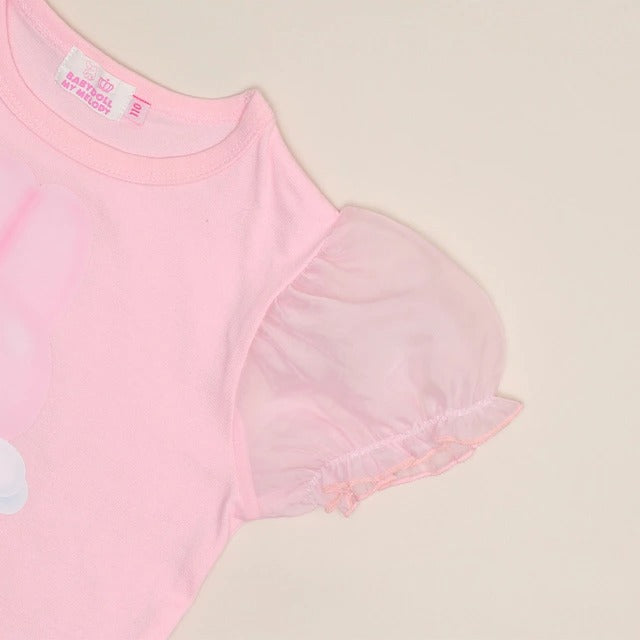日本童裝 BDL x Sanrio 泡泡袖印花上衣 90-140cm 女童款 夏季 TOPS