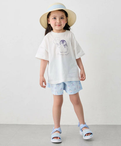 日本童裝 aF#a325 接觸冷感 印花短袖上衣 90-150cm 女童款 夏季 TOPS