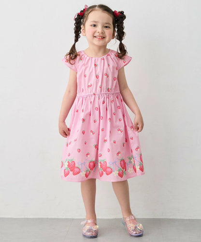日本童裝 aF#a325 接觸冷感 全印花連身裙 90-140cm 女童款 夏季 DRESSES