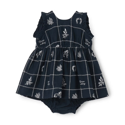 日本童裝 pe#main 印度棉圖案刺繡兩件套裝 70-80cm 女童款 初生嬰兒 夏季 DRESSES PANTS
