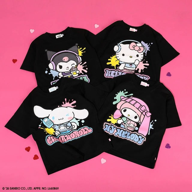 Japanese BDL x Disney parent-child print tops (80-150cm) for boys and girls (summer TOPS) 