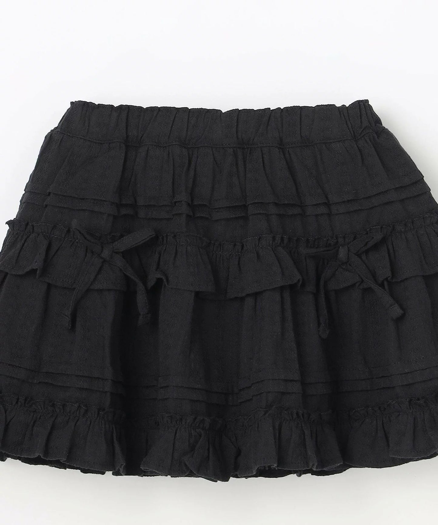 日本童裝 aF#a325 蝴蝶結皺皺短裙 110-160cm 女童款 夏季 SKIRTS