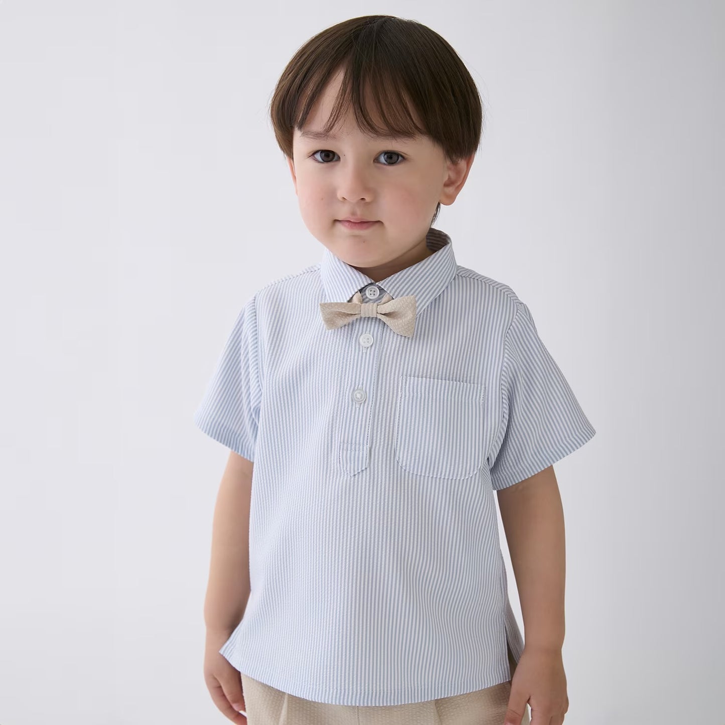日本童裝 pe#main【WINDRY】防UV 吸汗速乾 襯衫 90-130cm 男童款 夏季 TOPS 面試/宴會/表演