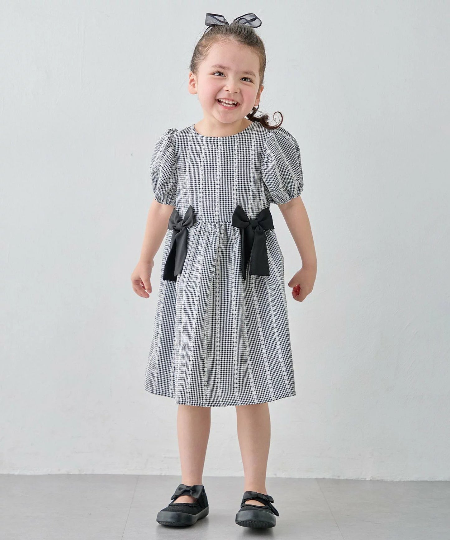 日本童裝 aF#a325 蝴蝶結連身裙 100-150cm 女童款 夏季 DRESSES 面試/宴會/表演