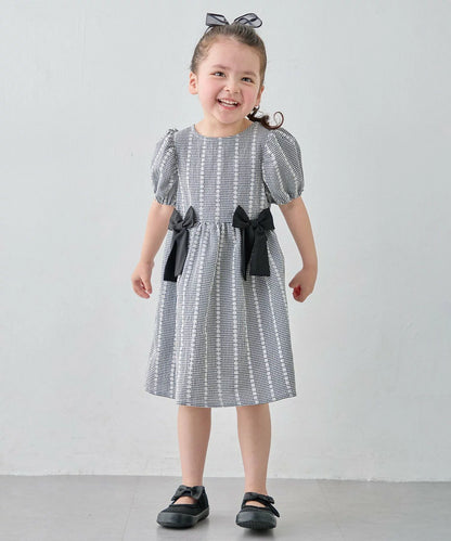 日本童裝 aF#a325 蝴蝶結連身裙 100-150cm 女童款 夏季 DRESSES 面試/宴會/表演